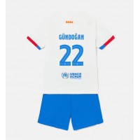 Koszulka piłkarska Barcelona Ilkay Gundogan #22 Strój wyjazdowy dla dzieci 2023-24 tanio Krótki Rękaw (+ Krótkie spodenki)